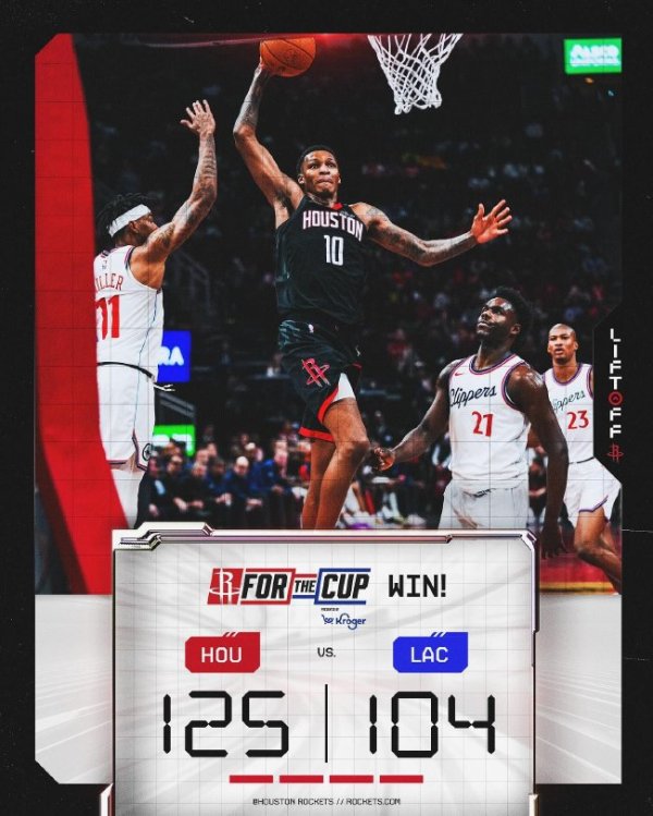 九游娱乐平台 火箭大胜快船升至西部第三 雷霆轻取太阳3连胜